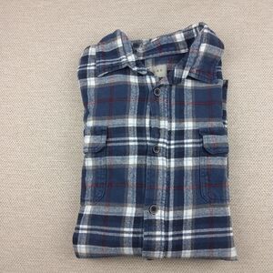 Jachs Flannel‎ Blue Plaid Button Down Shirt, Size LT, Medium Weight Shirt